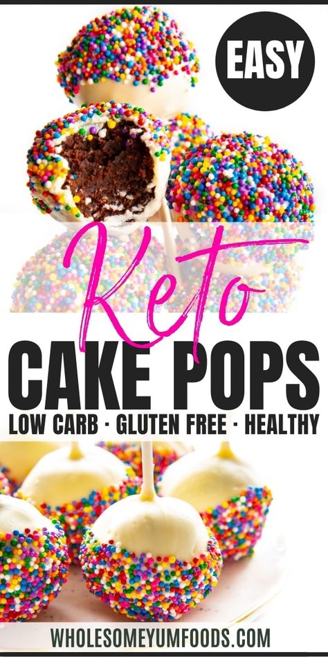 Low Carb Cake Pops, Keto Cake Balls, Healthy Cake Pops, Frozen Cake Pops, Ketogenic Desserts, Cake Pop Maker, Low Carb Cake, Sugar Free Cake, Keto Cake