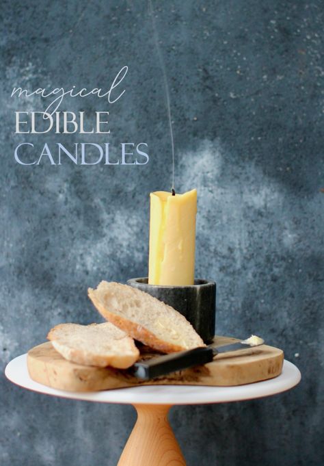 Butter Candle For Bread, Edible Butter Candles, Butter Candle Food, Edible Candles How To Make, Butter Candle Diy, Butter Candle Appetizer, Charcuterie Styling, Emma Food, Voodoo Party