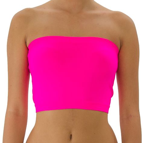 Hot Pink Tube Top, Neon Pink Tops, Tube Bra, Pink Tube Top, Bra Collection, Women Bra, High Expectations, Bandeau Bra, Womens Basic