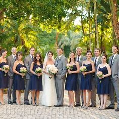 With red flowers instead Wedding Parties Pictures, Wedding Picture Poses, Future Mrs, Navy Blue Wedding, Fall Wedding Colors, Gray Weddings, Bridesmaids And Groomsmen, Navy Wedding, New Wedding Dresses