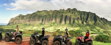 Hawaii Atv, Central America Map, Hawaii Adventures, Kualoa Ranch, Atv Tour, Central America Travel, Hawaiian Vacation, All-terrain Vehicles, Hawaii Vacation