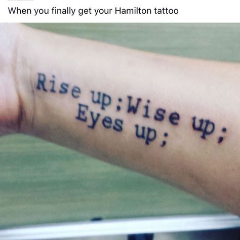 >>Would you get a tattoo of a lyric from your favorite musical or would you rather a quote?🤔 =+=+=+=+=+=+=+=+=+=+=+=+=+=+=+=+=+=+=+=+=+=+  #hamiltonmusical #hamiltonanamericanmusical #hamilton #hamiltontattoos #hamiltonmusicaltattoos #lyric #tattoos Broadway Tattoos, Tattoos Eyes, Music Quote Tattoos, Hamilton Quotes, Lyric Tattoos, Hamilton Funny, Note Tattoo, Quotes Tattoos, Hamilton Musical