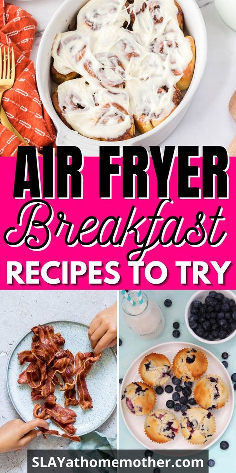 Air Fryer Breakfast Recipes, Airfryer Breakfast, Air Fryer Breakfast, Vegan Breakfast Options, Homemade French Toast, Air Fryer Recipes Breakfast, Best Air Fryer, Breakfast Ingredients, Air Fried Food