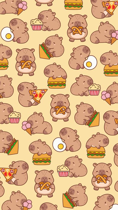 Capybara Capybara Wallpaper, Cute Images For Wallpaper, Whatsapp Wallpaper Cute, Cute Easy Doodles, Images Kawaii, Whatsapp Wallpaper, Cute Animal Drawings Kawaii, Cartoon Wallpaper Iphone, Cute Simple Wallpapers