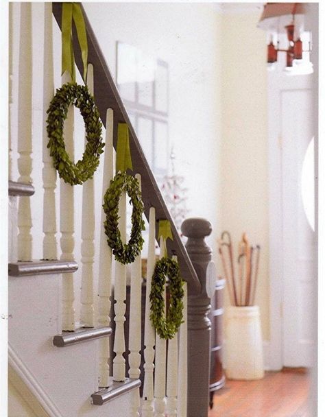 3 easy staircase styles for the holidays Christmas Staircase Decor, Christmas Stairs, Christmas Staircase, Staircase Decor, Christmas Tablescape, Hanging Wreath, Special Interest, Noel Christmas, Merry Little Christmas