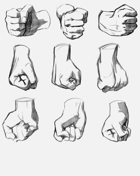 Hand To Hand Combat Drawing Reference, Human Hands Drawing, Closed Hand Reference Drawing, Fisted Hand Drawing, Hand Reference Point, Hands On Face Drawing Reference, Big Hand Reference, Masculine Hands Drawing, How To Draw A Hand Reaching Out