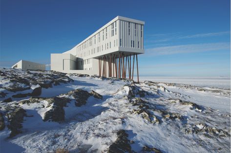 Fogo Island Inn, Newfoundland, Canada | Elite Traveler Fogo Island Inn, Pig Island, Best Winter Vacations, Fogo Island, Newfoundland Canada, Romantic Hotel, Most Romantic Places, Green Travel, Hotel Architecture