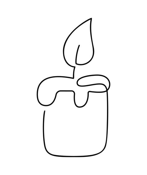 Hand drawn one line vector burning candle logo icon. Continuous Christmas advent outline illustration for greeting card, web design isolated holiday invitation Candle Illustration Art, Christmas Line Drawings, Card Web Design, Christmas Line Art, Christmas Vector Illustration, Candle Illustration, Candle Logo, Wire Knitting, Artist Project