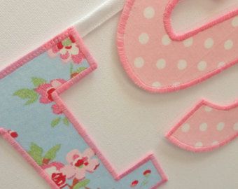 Personalised Bunting Name Banner Cath Kidston Rosali Floral & Gingham Fabric Wall Decor, Name Bunting, Coat Pegs, Personalised Bunting, Nursery Bunting, Mini Bunting, Birthday Bunting, Felt Letters, Name Banner