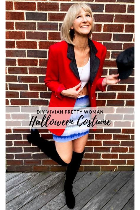 Pretty Woman Costume Diy, Diy Pretty Woman Costume, Vivian Pretty Woman Costume, Pretty Women Halloween Costume, Pretty Woman Costume Couple, Pretty Women Costumes, Vivian Pretty Woman, Pretty Woman Halloween Costume, Pink Ladies Halloween Costumes