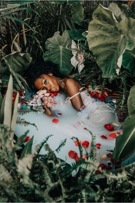 Virginia Beach, VA based photographer, Mojofotoco, goddess tub photo sessions, alter-ego, boho photography Tub Photoshoot, Bathtub Photoshoot, Garden Bathtub, Milk Bath Photos, Boho Photography, Photoshoot Themes, Virginia Beach Va, 2025 Vision, Milk Bath