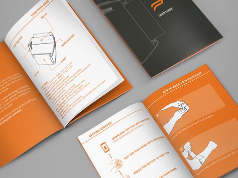 User guide design for PUSH Band User Guide Manual Design, Product Manual Design Layout, Instruction Design Layout, User Guide Design Layout, Instruction Manual Design Layout, User Manual Design Layout, Product Introduction Design, Manual Cover Design, Manual Design Layout