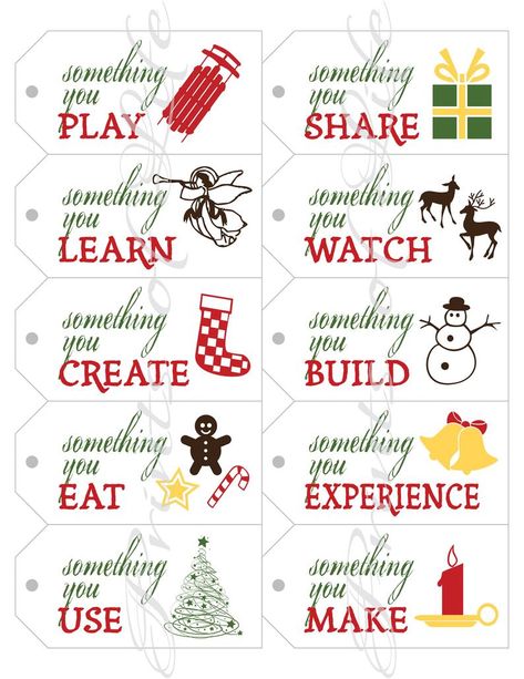 5 Gift Rule, 25 Days Of Christmas, Easy Christmas Gifts, Christmas Planning, Christmas Love, Christmas Activities, Christmas Gifts For Kids, Christmas Gift Tags, Christmas Tag