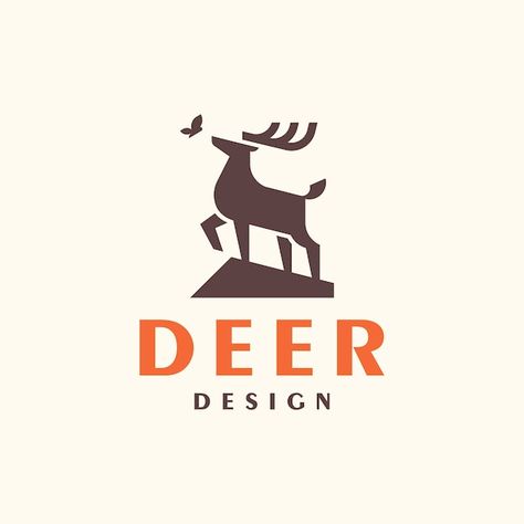 Deer Graphic Design, Deer Logo Design, Deer Icon, Bucks Logo, Deer Logo, Deer Vector, Animal Logos, Deer Graphic, Silhouette Logo