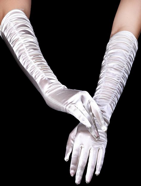 Classic White Satin Gloves Victorian Gloves, Slay Fits, Silver Gloves, Fancy Gloves, Flapper Accessories, Silk Gloves, Satin Gloves, Elbow Length Gloves, Elegant Gloves