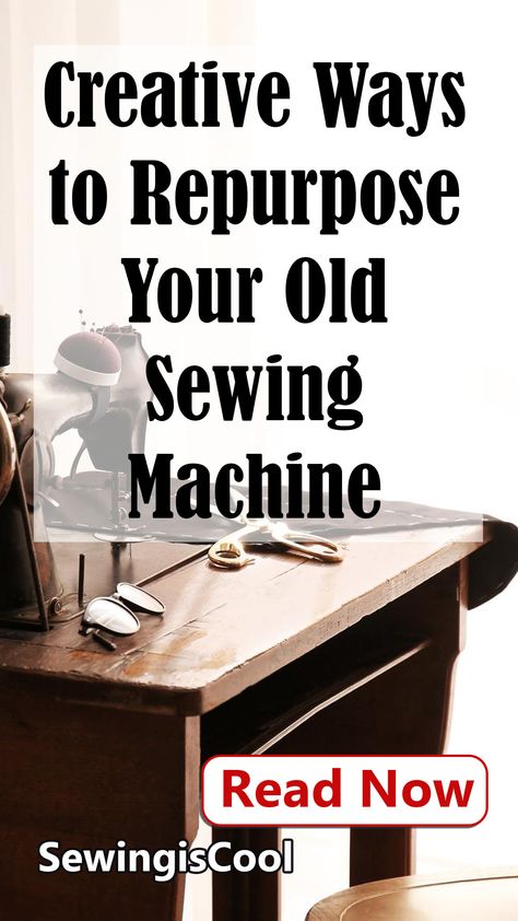 Struggling with an unused sewing machine? Discover creative ways to repurpose it and give it new life. This guide offers innovative ideas to transform your old sewing machine into functional and decorative pieces. Perfect for DIY enthusiasts and eco-conscious crafters. Explore these ideas and make the most out of your old machine! Recycled Sewing Machine Table, Antique Sewing Machine Table Repurposed Ideas, Old Sewing Machine Repurposed, Repurpose Old Sewing Machine Table Ideas, Singer Sewing Machine Repurposed Ideas, Repurpose Antique Sewing Machine, Sewing Machine Cabinet Repurposed Ideas, Diy Sewing Machine Cabinet, Sewing Machine Desk Repurposed