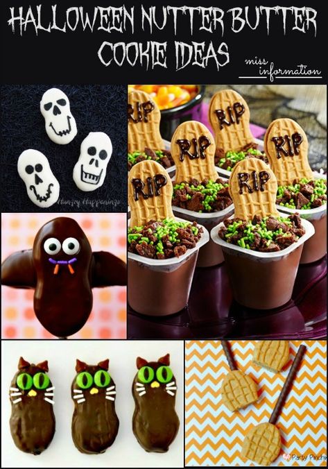 Halloween Nutter Butter, Halloween Nutter Butter Cookies, Nutter Butter Ghost Cookies, Holiday Decorating Ideas, Halloween Foods, Spooky Food, Nutter Butter Cookies, Nutter Butter, Holiday Snacks