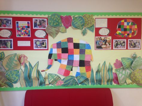 Colour mixing challenge Make an Elmer display with only red yellow and blue! Elmer Activities Eyfs, Eyfs Colour Mixing, Elmer Eyfs, Elmer The Elephant Activities Eyfs, Elmer Sensory Activities, Colour Mixing Display Eyfs, Elmer The Patchwork Elephant Activities, Colour Mixing, Yellow And Blue