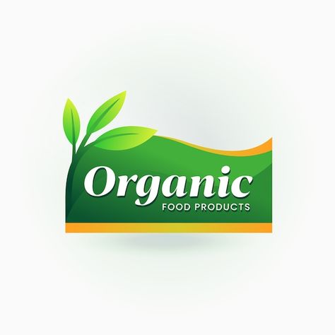 Vector organic food products certified l... | Premium Vector #Freepik #vector #organic #green-label #organic-product #organic-label Organic Food Logo Design, Food Shop Logo, Dog Food Logo, Food Logo Branding, Food Logo Design Ideas, Food Brand Logo, Organic Food Labels, Food Restaurant Logo, Food Company Logo