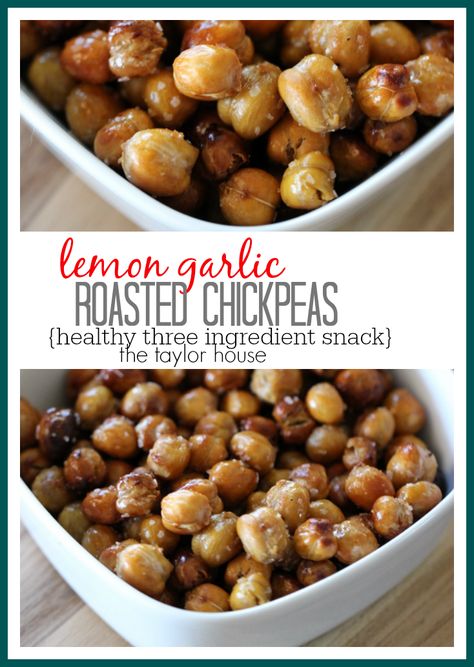 Delicious and easy to make Lemon Garlic Roasted Chickpeas! Chickpeas Snack, Roasted Chickpeas Snack, Roasted Chickpeas, Healthy Snacks Recipes, Chickpeas, Easy Snacks, Need Love, Appetizer Snacks, Cooking And Baking