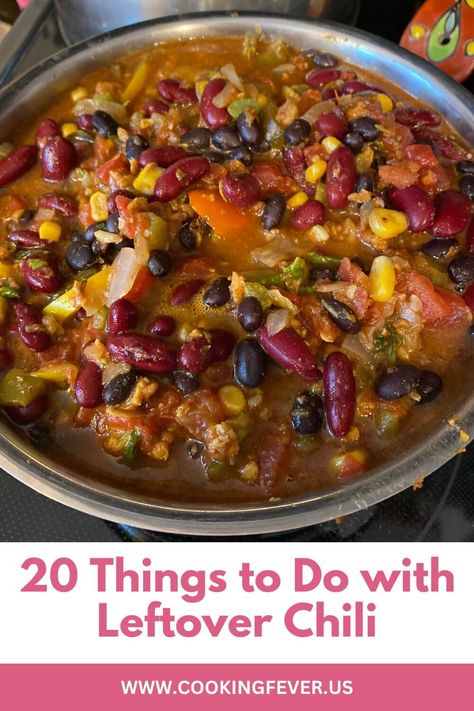 Ideas For Leftover Chili, Leftover Chilli Ideas, What To Do With Leftover Chili, Chili Leftover Ideas, Leftover Chili Ideas, Leftover Chili Recipes, Tempeh Chili, Leftover Turkey Chili, Chilli Soup