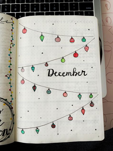 December bujo December Bullet Journal Cover, December Bujo, Bullet Journal Christmas, December Bullet Journal, Bullet Journal Cover, Bullet Journal Ideas Templates, Bullet Journal Cover Ideas, Bullet Journal Mood Tracker Ideas, Bullet Journal Paper