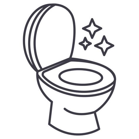 Toilet Drawing Easy, Toilet Clipart, Toilet Illustration, Cleaning Drawing, Toilet Drawing, Toilet Cartoon, Beer Pong Table Designs, Toilet Icon, Drawing Furniture