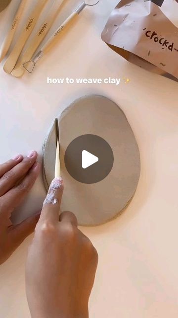 Diy & Craft on Instagram: "How to weave clay ✨ using slab strips to create a weave pattern! Use this to make coasters, trays, bowls you name it! An easy and fun experiment for your next clay diy 💪 

#clay #pottery #athomepottery #diypottery #diycraftideas #diyclayideas #diycraftinspo #potteryinspo #slabinspo #slabpottery #slabbuilt #weavecraft #weaveclay #clayinspo #crockd" Make Coasters, How To Weave, How To Make Coasters, You Name It, Slab Pottery, Diy Pottery, Weave Pattern, Diy Clay, Clay Pottery