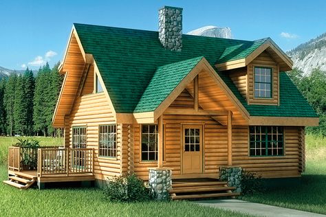 Log Cabin Flooring, French Colonial Style, Small Log Homes, Log Cabin Plans, Log Cabin Floor Plans, Log Home Living, Plan Floor, Log Home Floor Plans, Small Log Cabin