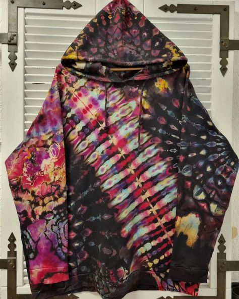 Old Ties, Accordion Fold, Tie Dye Sweater, Ice Dye, Unique Hoodies, Unique Ties, Dye Hoodie, Cerulean Blue, Tie Dye Hoodie