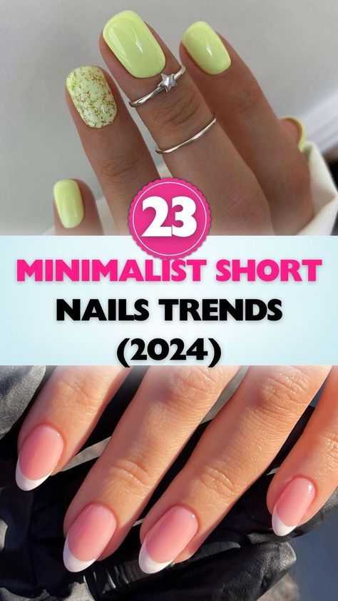 Stay ahead of the trends with these stunning minimalist short nails for 2024. Effortlessly chic and stylish! Minimalist Nail Art 2024, Short Summer Nails 2024 Simple, Nails 2024 Short, Summer Nails 2024 Trends Short Simple, 2024 Nail Trends, Short Nails Trends, Minimalist Short Nails, Short Nail Shapes, Vintage Nail Art