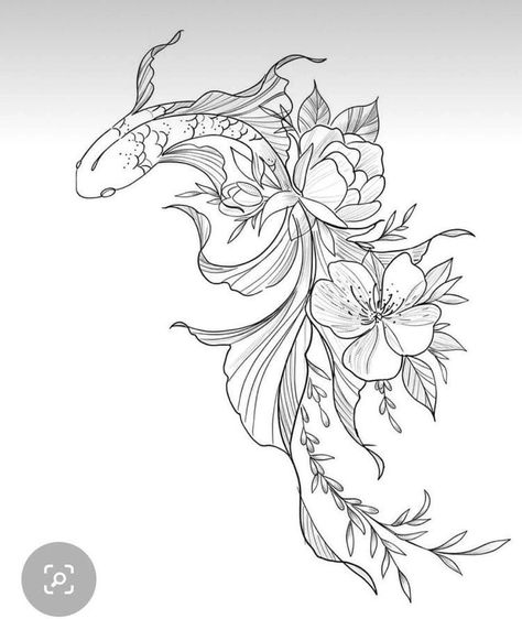 Coy Fish Tattoos, Tiger Lily Tattoos, Lily Flower Tattoos, Easy Love Drawings, Lily Tattoo, Stomach Tattoos, Memorial Tattoo, Back Tattoo Women, Discreet Tattoos