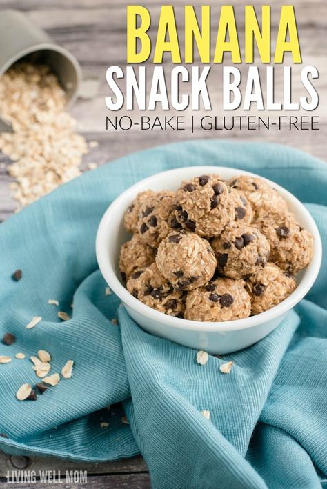 Gluten Free Kids Snacks, Banana Balls, Gluten Free Snack, Banana Snacks, Snack Balls, Peanut Butter Snacks, Gluten Free Kids, Snacks Easy, Clean Eating Recipes For Dinner