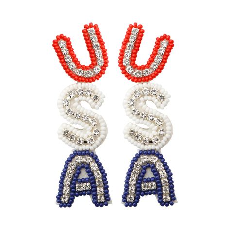 PRICES MAY VARY. Usa Beaded Earrings: Celebrate the federal holiday with our Independence Day themed earrings to add a touch of patriotic flair to any of your outfits. The earrings come in the classic colors of white, blue and red and are adorned with sparkling cubic zirconia. Wear them to flaunt your patriotism and add an eye-catching, perfect accent to any outfit! Premium Quality Materials: our patriotic earrings are made of premium quality glass beads and sparkling cubic zirconia for durabili 4th Of July Earrings, Patriotic Earrings, Beaded Dangle Earrings, Bead Embroidery, Fringe Earrings, Light Weight Earrings, Vintage Bohemian, Beaded Dangles, Tassel Earrings