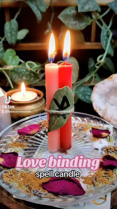 Let's do a love binding spell! 💕 ⚠️ Please ask for permission from the person you are binding before doing a spell like this! Witchcraft Love, Binding Spell, Love Spell Candle, Wicca Recipes, Candle Magic Spells, Love Attraction, Spell Love, Witch Rituals, Easy Spells