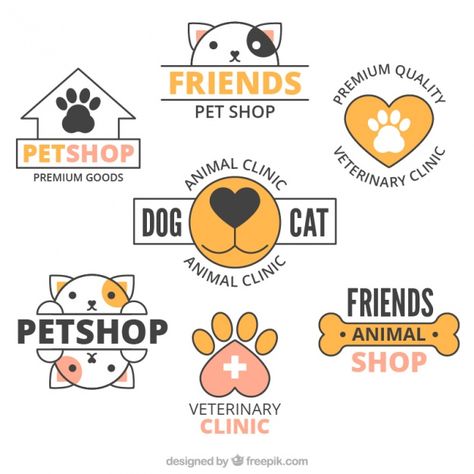 Dog Logo Design Ideas, Cat Pet Shop, Pet Shop Logo Design, Pet Shop Logo, Dog Logo Design, Logo Animal, Pet Spa, Pet Hotel, Logo Design Ideas