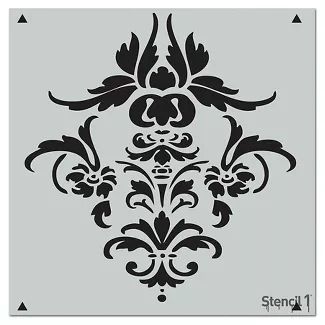 Stencils For Walls : Target Wall Stencil Patterns Printable, Stencil Patterns Printable, Damask Wall Stencils, Damask Decor, Damask Wall, Stencil Wall Art, Wall Stencil Patterns, Damask Stencil, Pattern Stencil