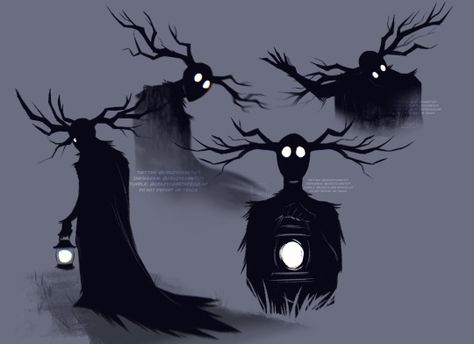 Shadow Creatures, Over The Garden Wall, 다크 판타지, Monster Concept Art, Scary Art, Creepy Art, Monster Design, Creature Concept Art, Monster Art