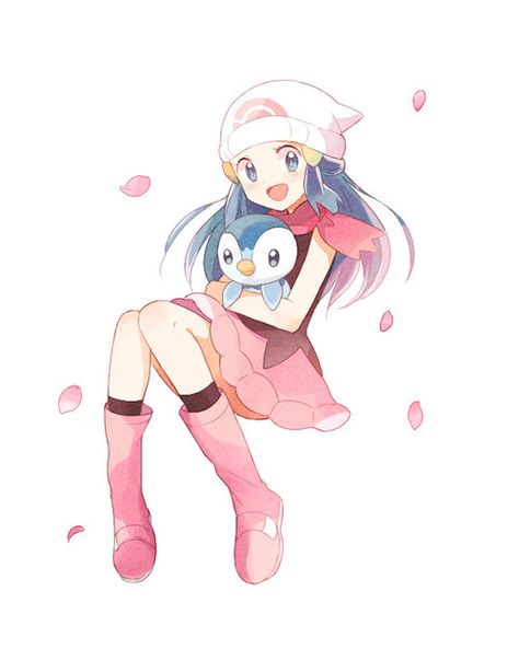 Most popular tags for this image include: dawn, pokemon and Piplup Dawn And Piplup, We Heart It, Pokemon, Lost, Log, Anime, Pokémon