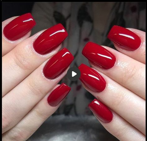 Red Gel Nails, Opal Nails, Acrylic Nail Polish, Red Nail Art, Red Acrylic Nails, Easy Nails, Spring Nail Colors, Red Nail Polish, Red Nail Designs