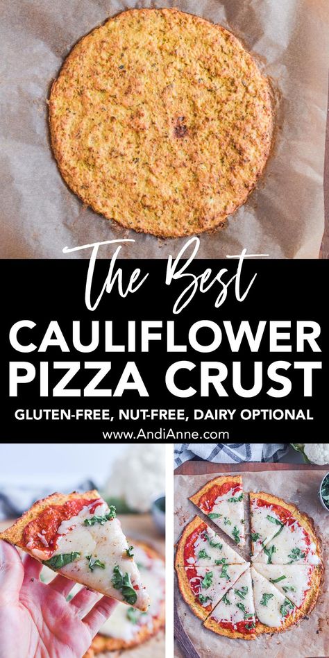 Homemade Cauliflower Pizza Crust, Homemade Cauliflower Pizza, Vegan Cauliflower Pizza Crust, Cauliflower Pizza Dough, Healthy Pizza Dough, Low Sugar Diet Recipes, Healthy Low Fat Recipes, Cauliflower Pizza Crust Recipe, Dinner Recipes Healthy Low Carb