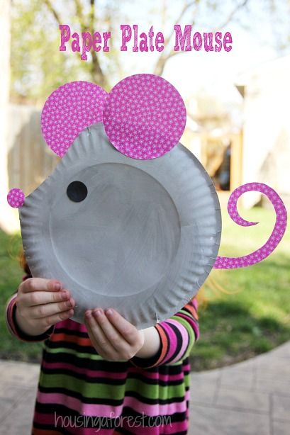 Paper Plate Mouse ~ Easy Kids Craft Mouse Craft, Mouse Crafts, Summer Crafts For Kids, Hapkido, Creative Arts And Crafts, Paper Plate Crafts, Plate Crafts, Crafts For Kids To Make, Childrens Crafts