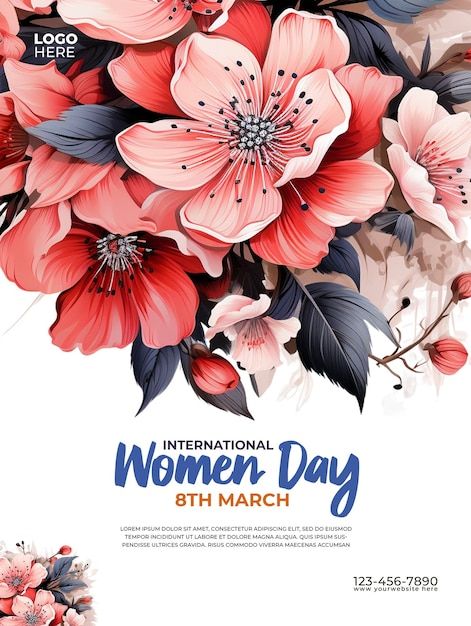 PSD international womens day 8th march | Premium Psd #Freepik #psd #stop #background #history #woman Women's Day 8 March, 8th March, 8th Of March, Ladies Day, Graphic Resources, History