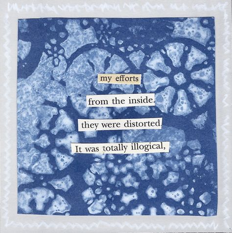 **Found Poetry / Words: "My efforts from the inside, they were distorted, it was totally illogical" - abstract, snowflakes (cut paper, ink, printmaking, print) Eyes Illustration, Unsent Project, Found Poetry, Poetry Words, Cut Paper, Printmaking, Art Journal, Sketch Book, Cut Out