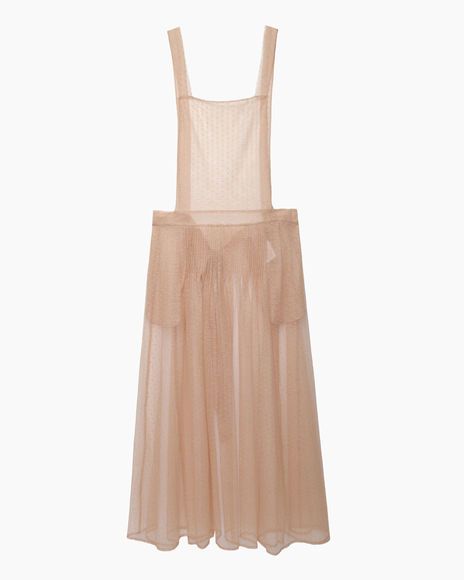 Maison Margiela Défilé | Flocked Tulle Vintage Apron | La Garçonne Vintage Tulle Dress, Sheer Overlay Dress, Vintage Long Dress, Vintage Apron, Aprons Vintage, Apron Dress, Martin Margiela, Style Chic, Featuring Dress