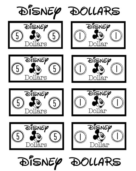 Disney Dollars for Kids- Free Printable | Family Ever After Mom Bucks, Disney Dollars, Disney Themed Classroom, Disney Classroom, Disney Printables, Disney Rooms, Disneyland Vacation, Disney Day, Disney Planning