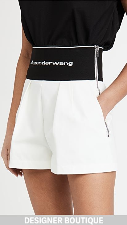 Safari Shorts, Sportswear Design, Twill Shorts, Exposed Zipper, China Fashion, Preppy Style, Alexander Wang, Everyday Look, Sports Women