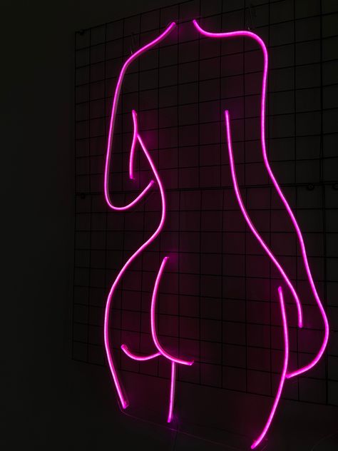 #NeonLightSigns #BrightIdeas #NeonSigns #BrightIdeas Neon Light Ideas, Neon Sign Wallpaper, Neon Woman, Neon Strip Lights, Wall Decor Trends, Body Silhouette, Body Decor, Neon Wall Art, Neon Flex