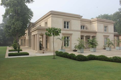 Classical Villa New Delhi, India | International Architects | ADAM Architecture Adam Architecture, Classical Villa, India House, Classical House, Villa Design Architecture, Best Modern House Design, Classic House Exterior, Colonial Exterior, Classic Villa