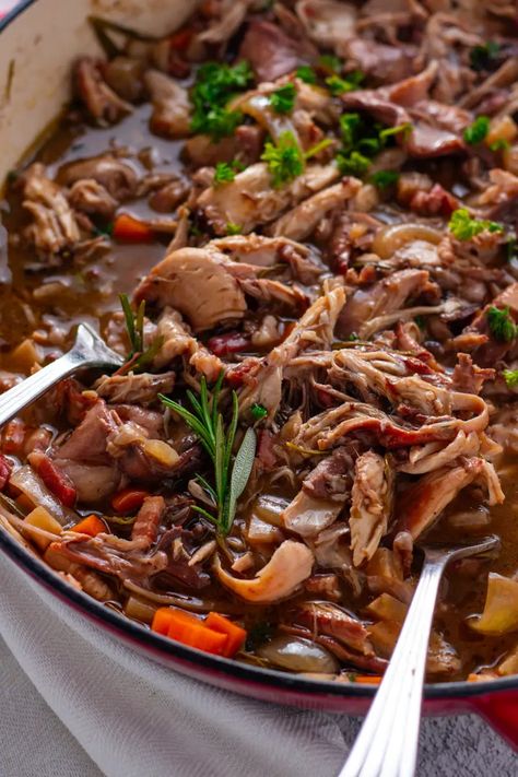 Hasenpfeffer (German Rabbit Stew) Italian Rabbit Recipe, Rabbit Meals Dinners, German Christmas Food Traditional, Rabbit Stew Crockpot, Rabbit Meat Recipes, Rabbit Recipes Easy, Crockpot Rabbit Recipe, Hasenpfeffer Recipe, German Recipes Authentic